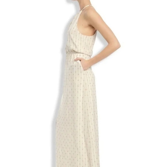 Lucky Brand NWT Small Silk Print Halter Maxi Dress Keyhole Lightweight Summer - Picture 5 of 13